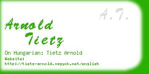 arnold tietz business card